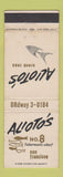 Matchbook Cover - Alioto's No. 8 San Francisco CA