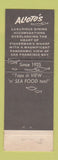 Matchbook Cover - Alioto's No. 8 San Francisco CA
