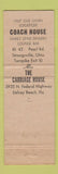 Matchbook Cover - Coach House Harbor Pompano Beach FL