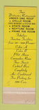 Matchbook Cover - Johnson's Hummocks Restaurant Providence RI lobster
