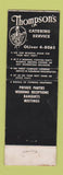 Matchbook Cover - Thompson's Restaurant Bethesda MD lobster WEAR