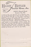 Matchbook Cover - Harry Butler Funeral Home Kansas City MO 40 Strike