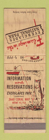 Matchbook Cover - Flamingo in the Everglades National Park Miami FL