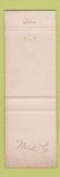 Matchbook Cover - JO Henderson Seafood Market Myrtle Beach SC