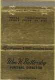 Matchbook Cover - WM H Battersby Funeral Home Philadelphia PA 40 Strike