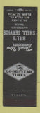 Matchbook Cover - Bill's Shell oil gas Elgin IL Goodyear Tires BLACK