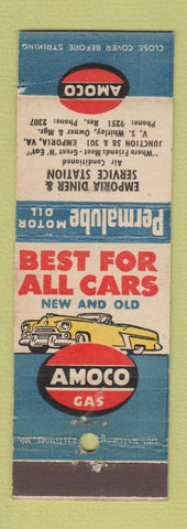 Matchbook Cover - Amoco oil gas Emporia VA