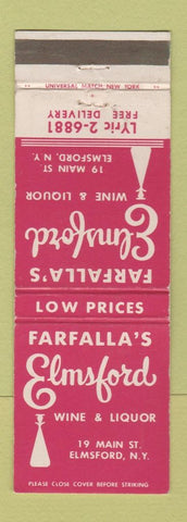 Matchbook Cover - Farfalla's Elsford Liquor Store Elmsford NY