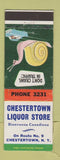Matchbook Cover - Chestertown Liquor Store NY