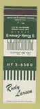 Matchbook Cover - Rudy Larsen Photography Studio Brooklyn NY