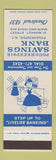 Matchbook Cover - Poughkeepsie Savings Bank NY girlie