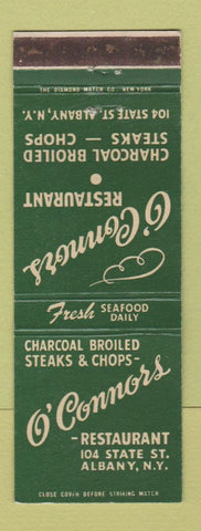 Matchbook Cover - O'Connors Restaurant Albany NY