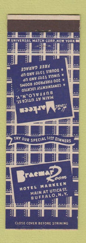 Matchbook Cover - Braemar Room Hotel Markeen Buffalo NY