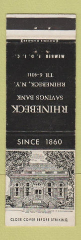 Matchbook Cover - Rhinebeck Savings Bank NY