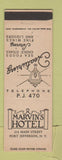 Matchbook Cover - Marvin's Hotel Port Jefferson NY