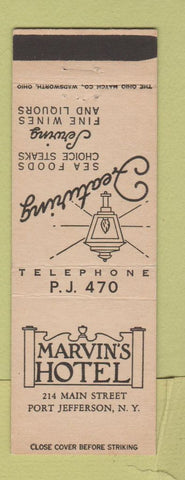 Matchbook Cover - Marvin's Hotel Port Jefferson NY