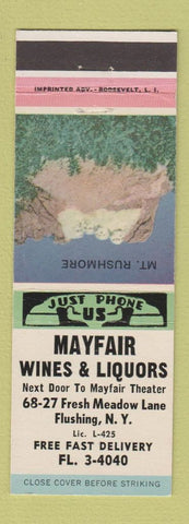 Matchbook Cover - Mayfair Wines Liquors Flushing NY