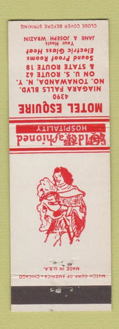 Matchbook Cover - Motel Esquire North Tonawanda NY