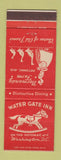 Matchbook Cover - Water Gate Inn Washington DC Normandy Farm Potomac MD