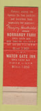 Matchbook Cover - Water Gate Inn Washington DC Normandy Farm Potomac MD
