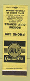 Matchbook Cover - Rogers Gulf oil gas Fowler IN YELLOW