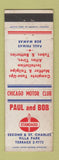 Matchbook Cover - Paul and Bob Standard oil gas Villa Park IL WEAR