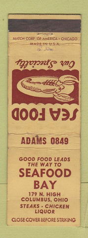 Matchbook Cover - Seafood Bay Columbus OH WEAR