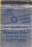 Matchbook Cover - Berkeley Steel CA 40 Strike