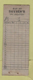 Matchbook Cover - Boysen's Cafe  BOBTAIL