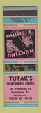 Matchbook Cover - Tutak's Sportsmen's Center Springdale PA