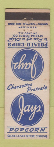 Matchbook Cover - Jays Popcorn Potatoe Chips Chicago IL