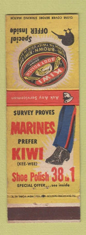 Matchbook Cover - Kiwi Shoe Polish US Marines