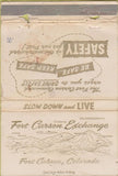 Matchbook Cover - Fort Carson Exchange CO POOR 40 Strike
