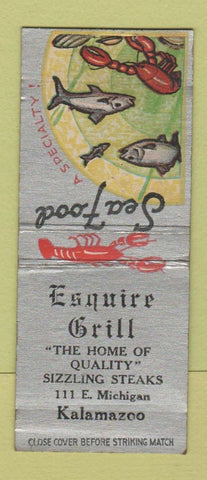 Matchbook Cover - Esquire Grill Kalamazoo MI BOBTAIL