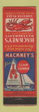 Matchbook Cover - Hackney's Restaurants Atlantic City NJ lobster WEAR