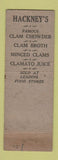 Matchbook Cover - Hackney's Restaurants Atlantic City NJ lobster WEAR