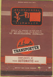 Matchbook Cover - Automatic Transporter Pallet Lift Chicago IL 40 Strike