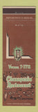 Matchbook Cover - Chesapeake Restaurant Baltimore MD