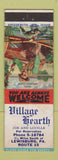 Matchbook Cover - Village Hearth Lewisburg PA