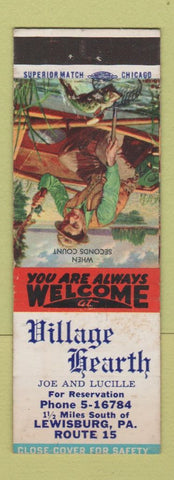 Matchbook Cover - Village Hearth Lewisburg PA