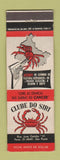 Matchbook Cover - Clube Do Siri Sao Paulo Brazil Crab
