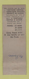 Matchbook Cover - Clube Do Siri Sao Paulo Brazil Crab