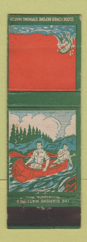 Matchbook Cover - Dimaond Match Stock Graphic? Men In Canoe WEAR