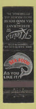 Matchbook Cover - Klein's Rsetaurant Seafood Pittsburgh PA feature