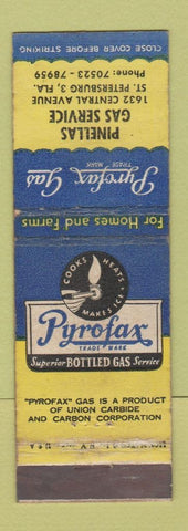 Matchbook Cover - Pyrofax Gas Pinellas St Petersburg FL WEAR