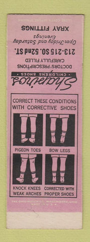 Matchbook Cover - Shapiros Childrens Shoes New York City SAMPLE