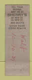 Matchbook Cover - Sherry's Dining Room New York City WEAR