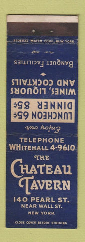 Matchbook Cover - Chateau Tavern New York City
