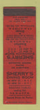 Matchbook Cover - Sherry's Dining Room New York City