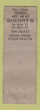 Matchbook Cover - Sherry's Dining Room New York City